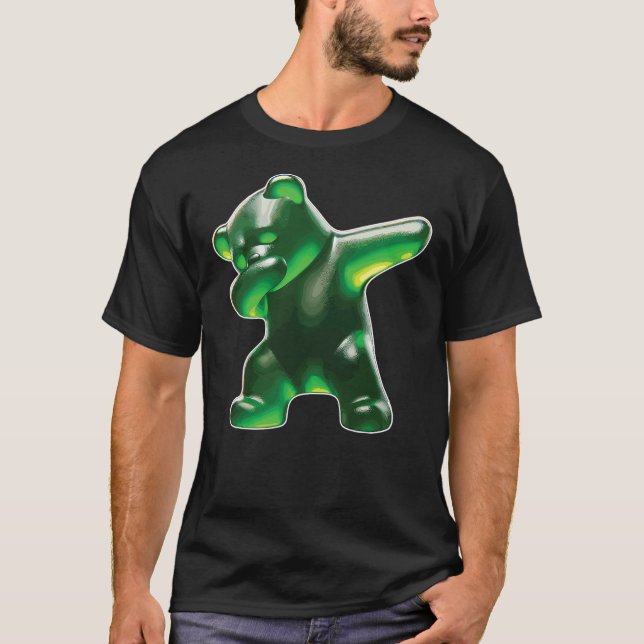Gummy Bear, Green Gummy Bear, Dabbing Gummy Bear T-Shirt (Vorderseite)