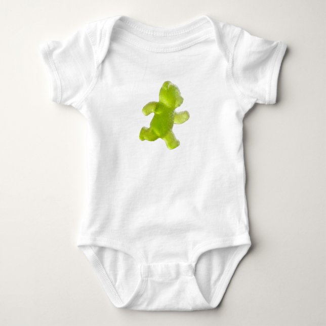 Gummy Bear on the Run - Sweet & Cool Baby Bodysuit Baby Strampler (Vorderseite)
