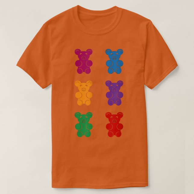 Gummy bear six pack abs, funny gummy bear abs  T-Shirt (Design vorne)