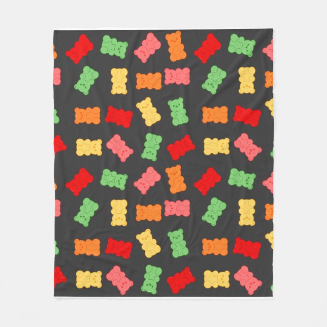 Gummy Bear Wrapping Paper Fleecedecke (Vorderseite)