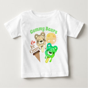 Gummy Bears Sonnenschein und Eis Creme glücklicher Baby T-shirt