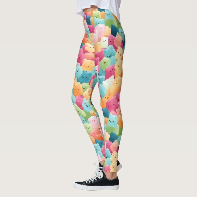 Gummy Wonderland: Eine farbenfrohe Sorte von Süßig Leggings (Links)