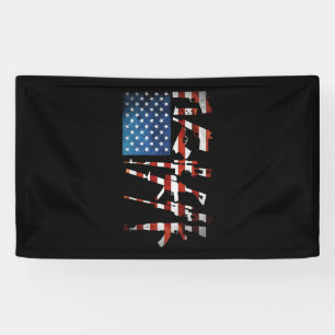 Gun American Flag 4. Juli Banner