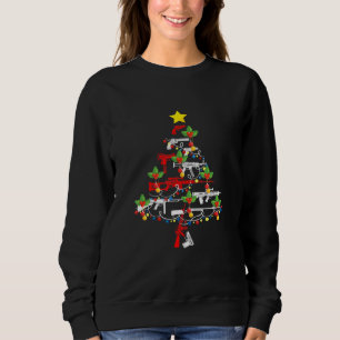 Gun Christmas Tree Xmas Ornament Gun Sweatshirt