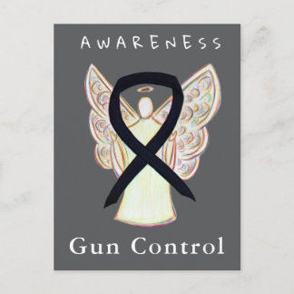 Gun Control Awareness Black Ribbon Custom Cards Postkarte