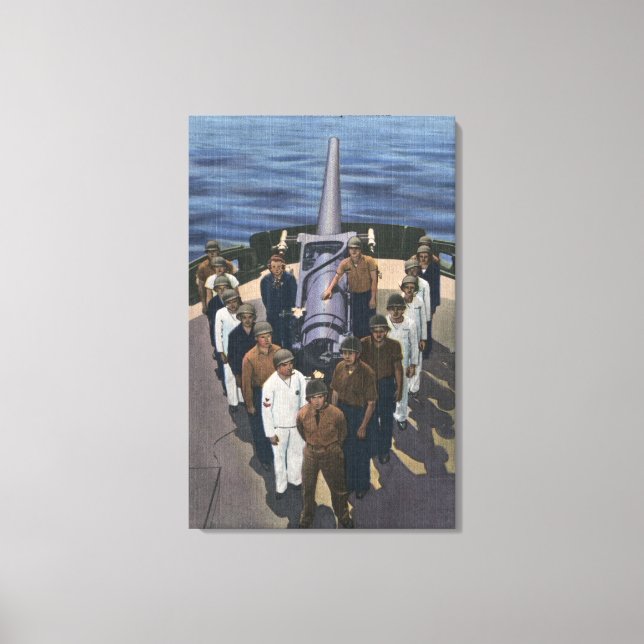 Gun-Crew in Siegesformation - US-Marine Leinwanddruck (Vorderseite)