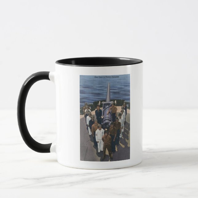 Gun-Crew in Siegesformation - US-Marine Tasse (Links)