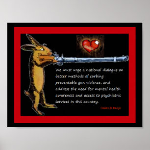 Gun Kontrolle - Charles B. Rangel Zitat Poster