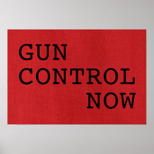 Gun Kontrolle jetzt auf Red Linen Foto Protest-Zei Poster