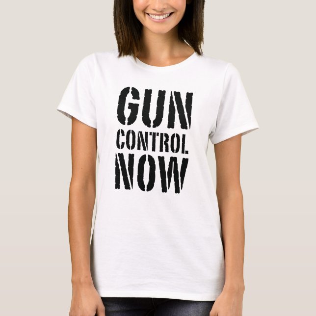 Gun-Kontrolle jetzt T-Shirt (Vorderseite)