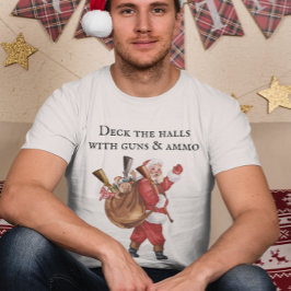 Gun Lover Santa Deck die Säle Shooting T-Shirt