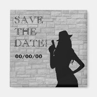 Gun Moll-Silhouette Rettete-the-Date