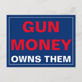 Gun Money besitzt ihnen Gun-Kontrolle Postkarte