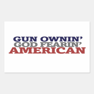 Gun Owner und AMERICAN Rechteckiger Aufkleber