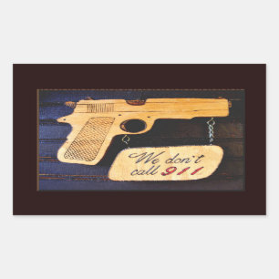 Gun Rechteckiger Aufkleber