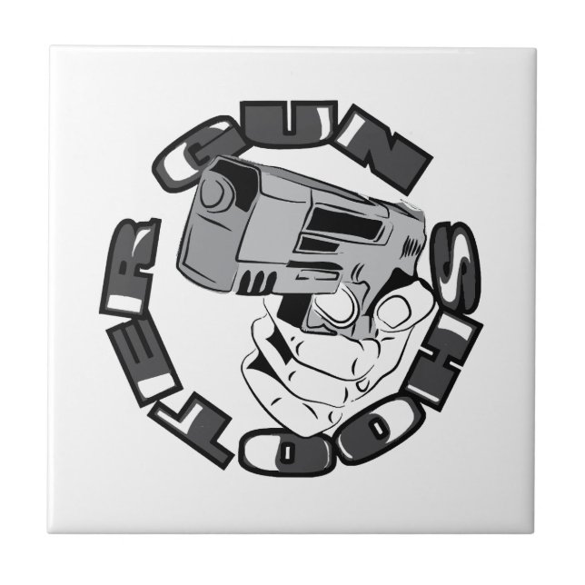 Gun Shooter-Abbildung Fliese (Vorderseite)