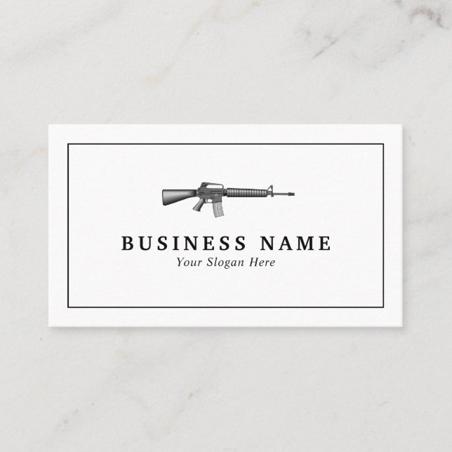 Gun Shop Business Card Visitenkarte (Vorderseite)