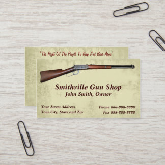 Gun Shop Collector Business Card Visitenkarte