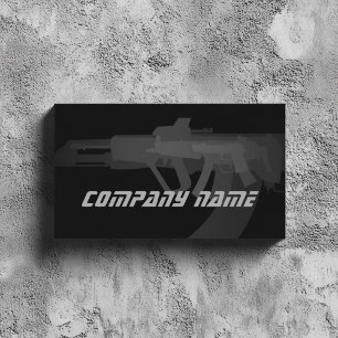 Gun Shop Einfache Black Business Card Visitenkarte