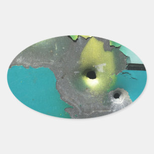 Gun Shots Ovaler Aufkleber