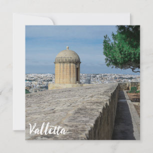 Gun turret auf alten Stadtmauern in Valletta, Malt