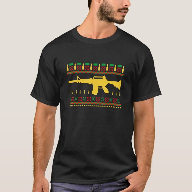 Gun Ugly Vater Oncle Gun Weihnachten T-Shirt (Vorderseite)