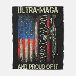 Gun USA Flag Patriots Ultra MAGA und stolz darauf  Fleecedecke