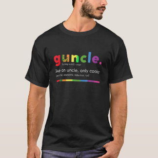 Guncle Definition Rainbow T Shirt Funny Gift für G