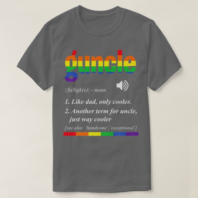 Guncle Gay Onkel Bruder Fabulous Familie Prix T-Shirt (Design vorne)