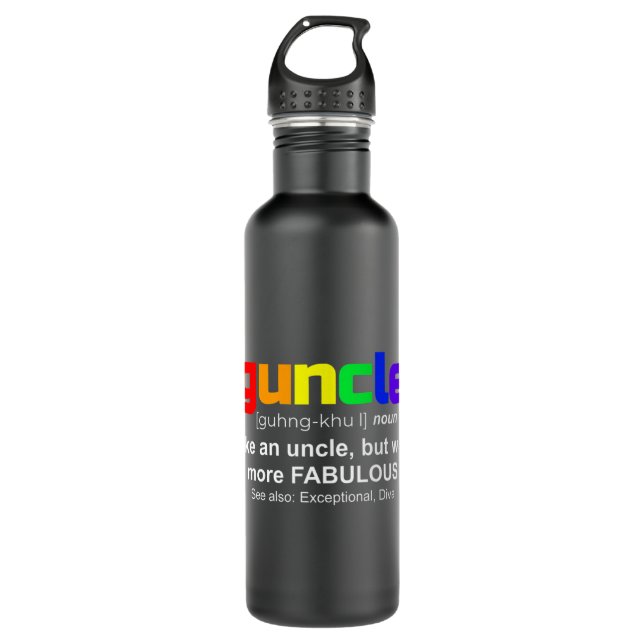 Guncle Gift für Gay Uncle LGBT Prix T-Shirt Edelstahlflasche (Vorderseite)