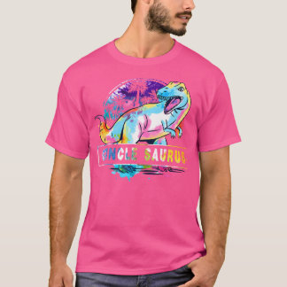 Guncle Saurus Dinosaur T Rex Rainbow Pride Color G T-Shirt
