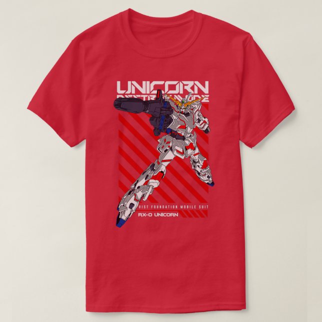 Gundam RX0 Unicorn Destroy Mode  T-Shirt (Design vorne)