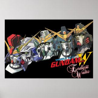 Gundam Wing Endless Waltz Alle fünf Poster