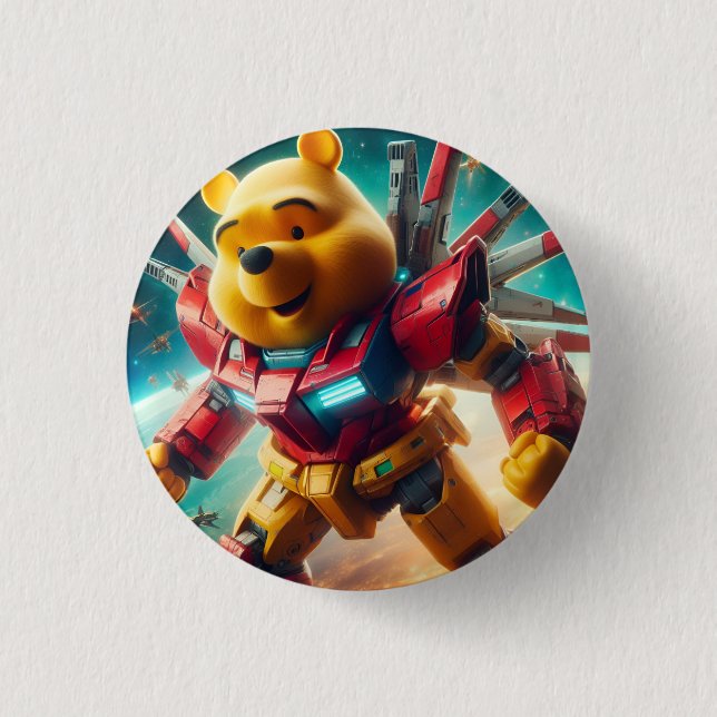 Gundam Winnie the Pooh 1 Button (Vorderseite)