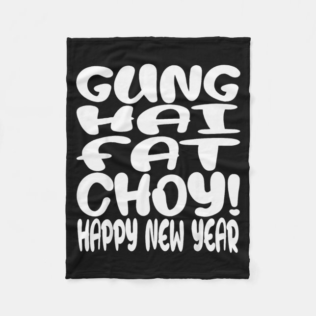 Gung Hai Fat Choy Lunar New Year Chinese Zodiac  Fleecedecke (Vorderseite)