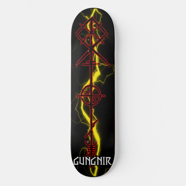 Gungnir Odin Spear Red Skateboard (Vorderseite)