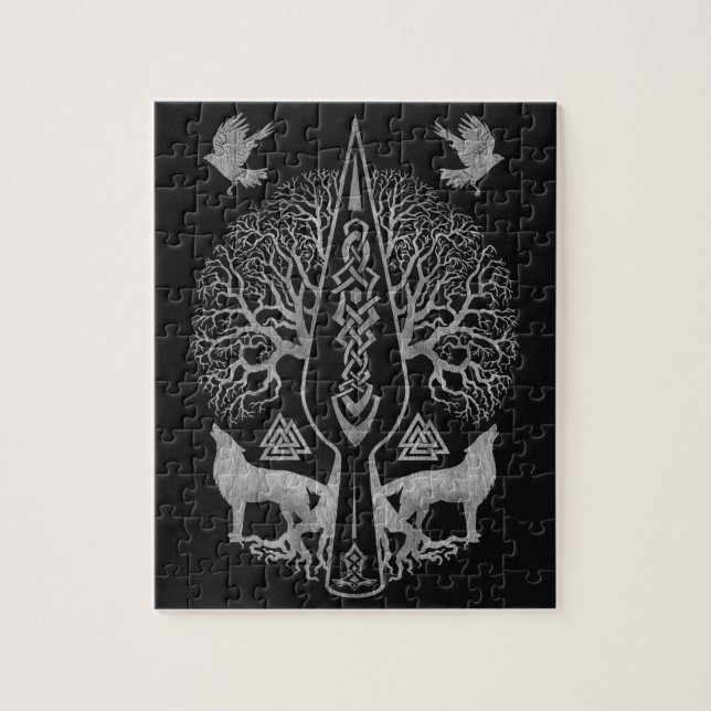 Gungnir - Stange von Odin und Baum des Lebens - Puzzle (Vertikal)
