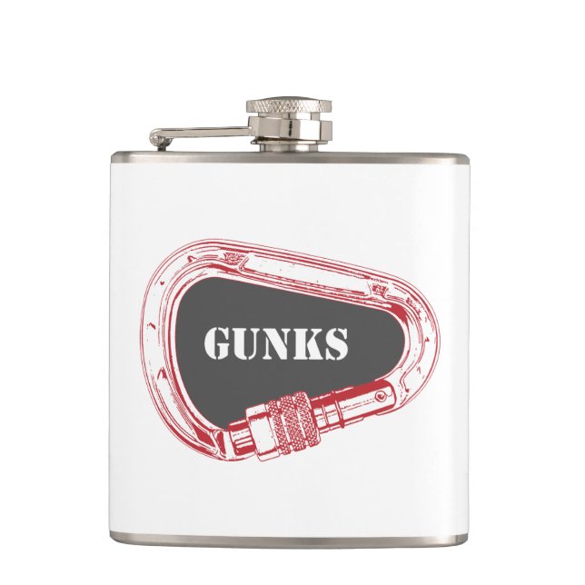 Gunks Climbing Carabiner Flachmann (Vorderseite)