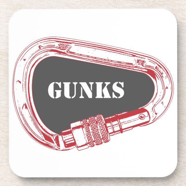 Gunks Climbing Carabiner Getränkeuntersetzer (Vorderseite)