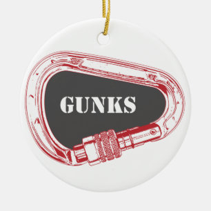 Gunks Climbing Carabiner Keramik Ornament