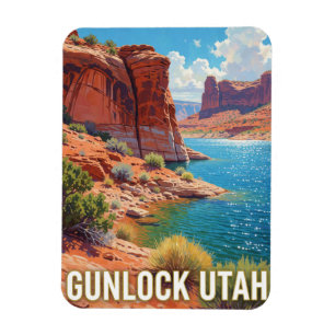 Gunlock Utah Wüstenreservoir Flucht Magnet