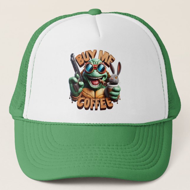 Gunmans Morning Brew kaufen mir einen Kaffee Truckerkappe (Vorderseite)