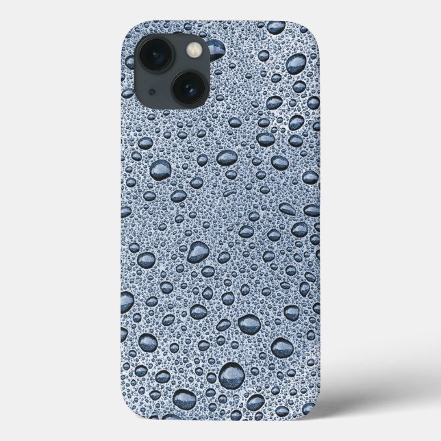 Gunmetal-graue Wassertropfen Case-Mate iPhone-Gehä iPhone Hülle (Rückseite)