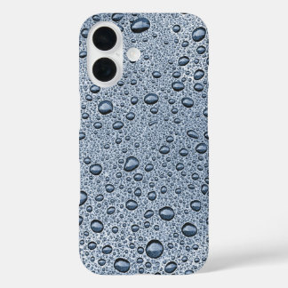 Gunmetal-graue Wassertropfen iPhone 16 Hülle