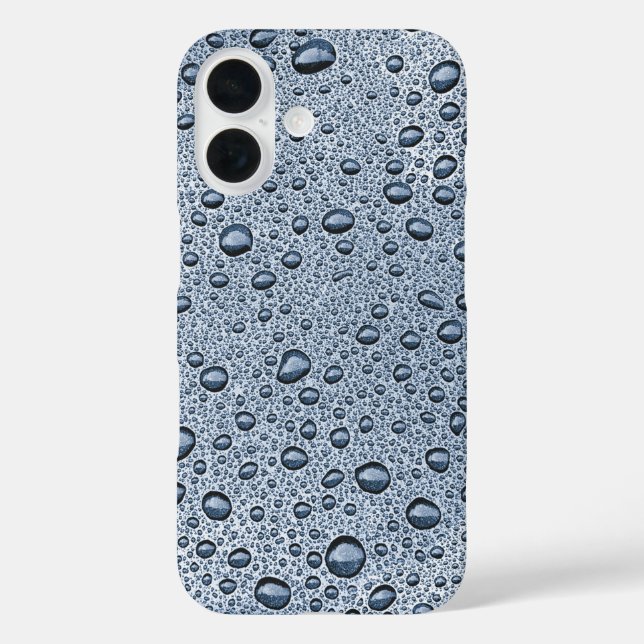 Gunmetal-graue Wassertropfen Case-Mate iPhone Hülle (Rückseite)