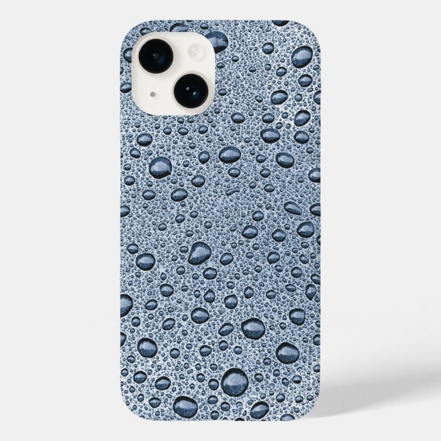 Gunmetal-graue Wassertropfen Case-Mate iPhone Hülle (Rückseite)