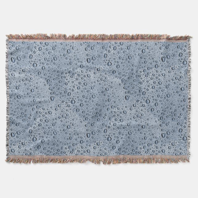 Gunmetal-graue Wassertropfen Decke (Vorderseite)