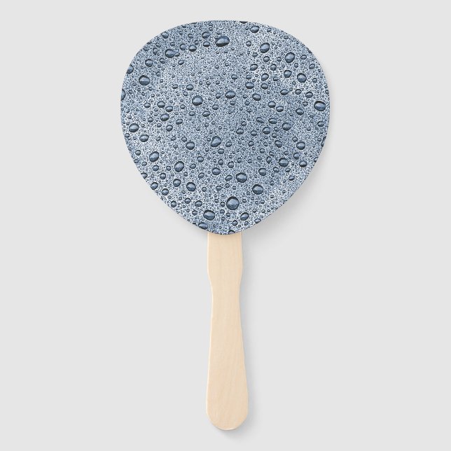 Gunmetal-graue Wassertropfen Fächer (Vorderseite)