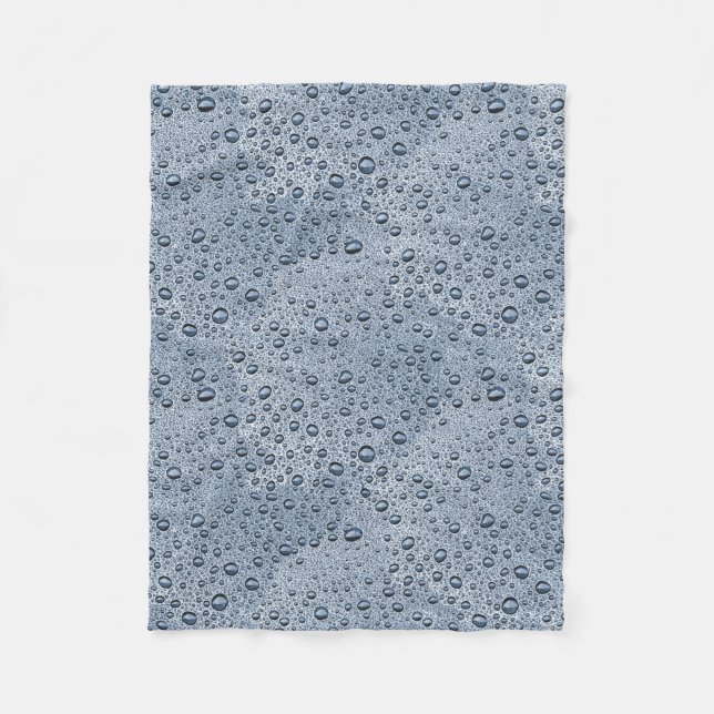 Gunmetal-graue Wassertropfen Fleecedecke (Vorderseite)