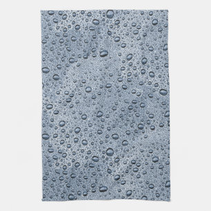 Gunmetal-graue Wassertropfen Geschirrtuch